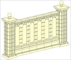 міжколонного секції, паркан