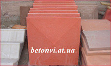 Кришки на паркан (парапет, коник, ковпаки) бетонні