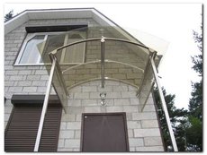 Козирки. Навіси. Козирки з нержавіючої сталі. Навіси із нерж