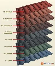 Елітна металочерепиця з кам&#39;яною посипкою.