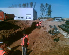 Земляні роботи. Укладання високовольтного кабелю.