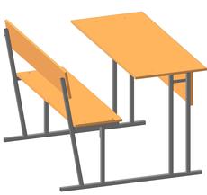 Парта спільна моноблок