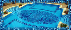 дизайн інтер&#39;єру в мозаїці для басейнів і т. п.