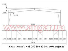 Продам ангар 100 * 30 новий