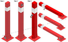 Складні паркувальні стовпчики.