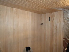 Монтаж дерев&#39;яної вагонки.