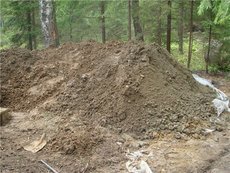 Глина, перегній, пісок, відсів, щебінь, чорнозем