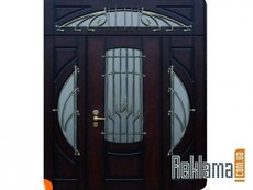 Броньовані двері під розмір від великого виробника+скло+ковк