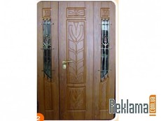 Броньовані двері під розмір з склопакетом і ковкою. ВИРОБНИК