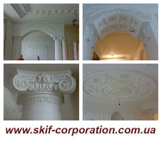 Лепнина из гипса Бровары, Киев, лепной декор. Ремонт и отдел