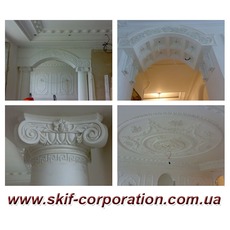 Лепнина из гипса Бровары, Киев, лепной декор. Ремонт и отдел