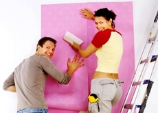 Поклейка шпалер