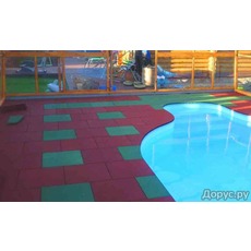 Резиновая плитка для обустройства бассейнов и аквапарков