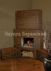 Кладка кутового каміна