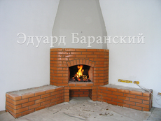 Кладка каміна з цегли