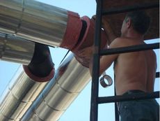 Негорючая изоляция для труб ФРП-1, диаметр трубы 57-1020 мм.