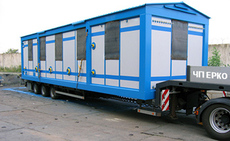 Перевезення кіосків по Києву, оренда автокрана 25 т і 10 т