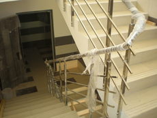 Огородження сходові з нержавіючої сталі, скляні огороджуваль