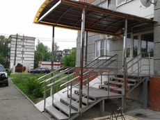 Огорожа, козирки, навіси, поручні з нержавіючої сталі,