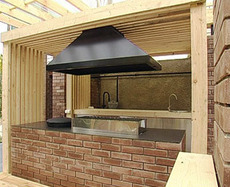 Мангал з витяжним зонтом