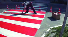 Дорожня розмітка пластиком