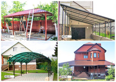 Навіс з полікарбонату для Авто