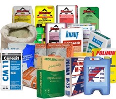 Грунтовки, шпаклівки, штукатурки, клей, затирання, утеплювач