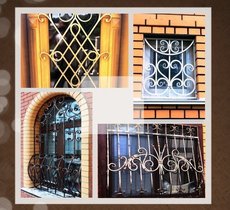 Ґрати зварені, металеві, ковані.