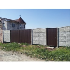 Еврозабор з воротами з профнастилу під ключ в Запоріжжі
