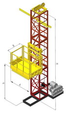 Вантажний підйомник будівельний консольний