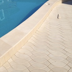 Терасна плитка Coping Рибка бежева і біла