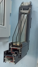 Вікна Salamander, колір антрацит