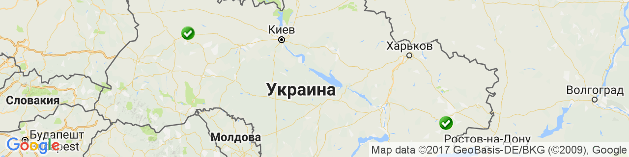 Карта об'єктів компанії ТСК-КОМФОРТ